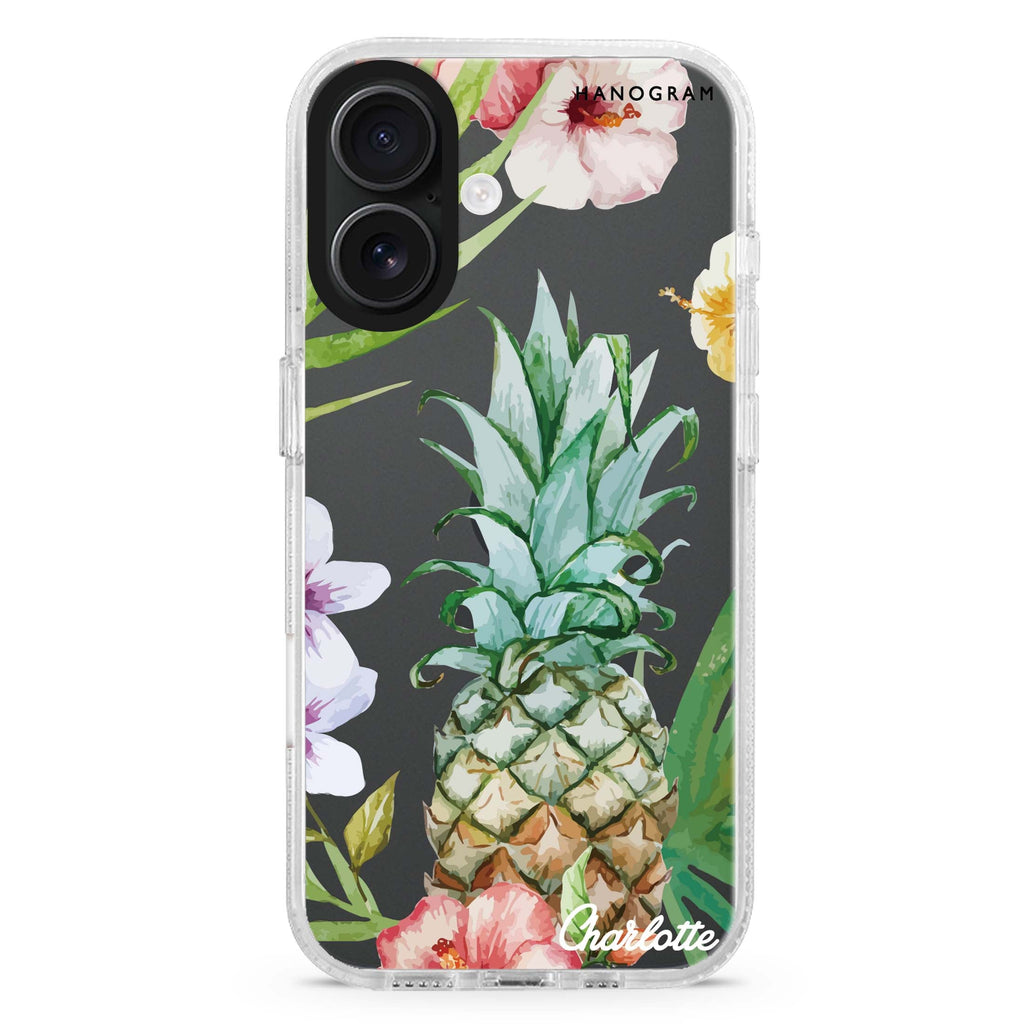 Pineapple & Floral 水晶透明保護殼