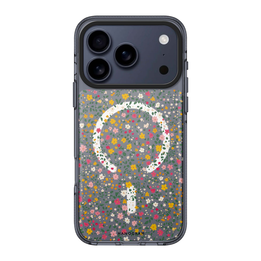 Petite Bloom iPhone 17 Pro Max MagSafe 水晶透明保護殼 花卉圖案設計 圖1