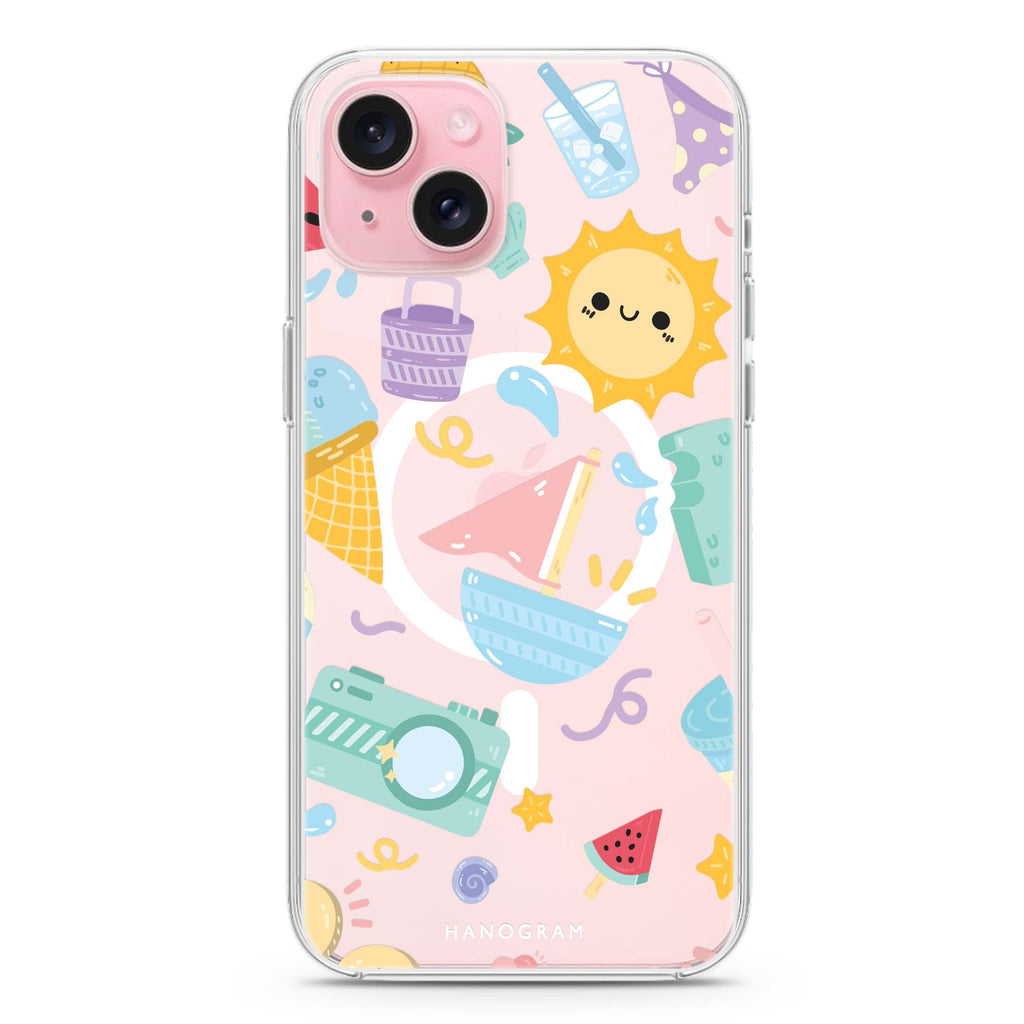 Adorable Aesthetics iPhone 15 Magsafe 兼容水晶透明保護殼