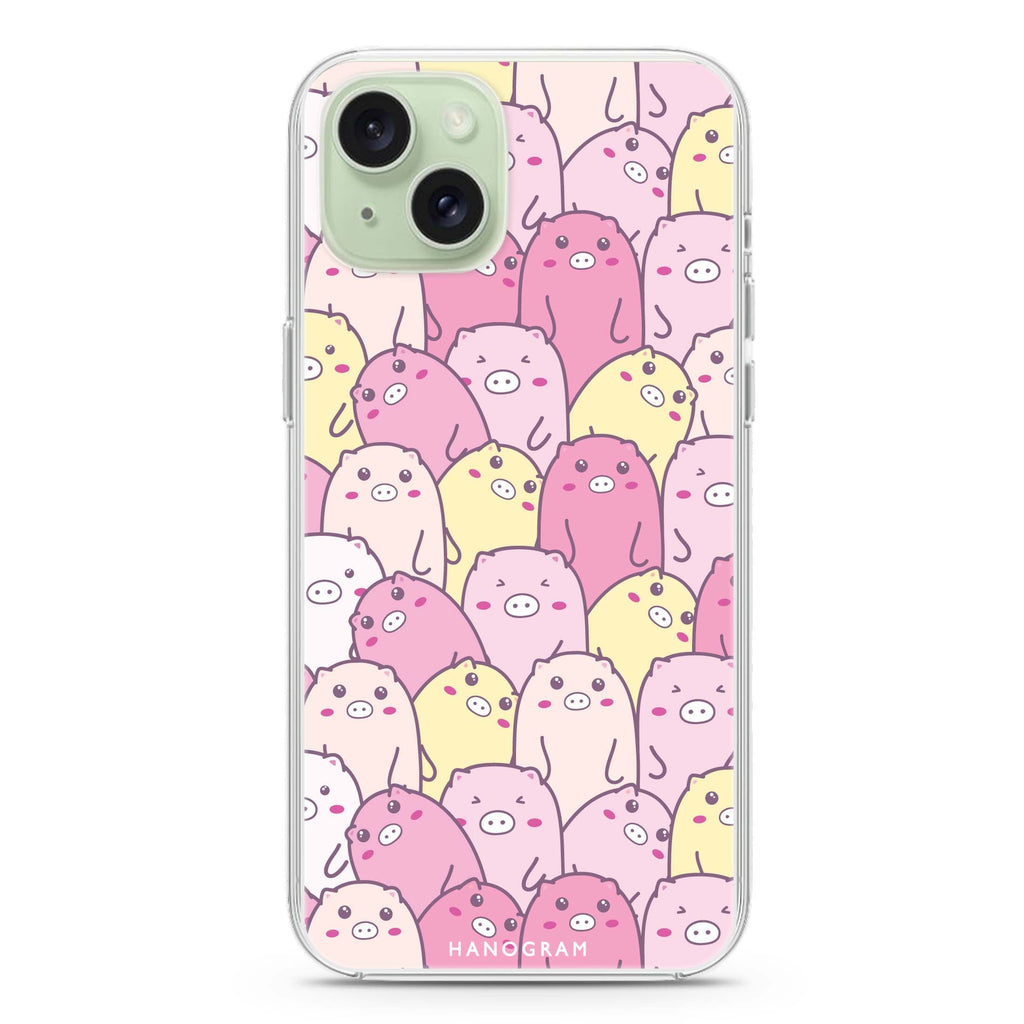 Piggy Pals iPhone 15 Magsafe 兼容水晶透明保護殼