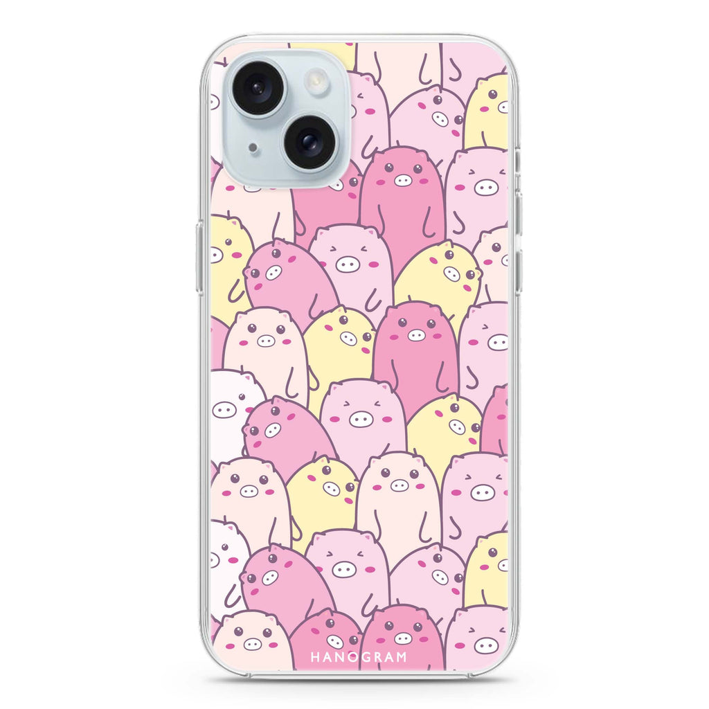 Piggy Pals iPhone 15 水晶透明保護殼