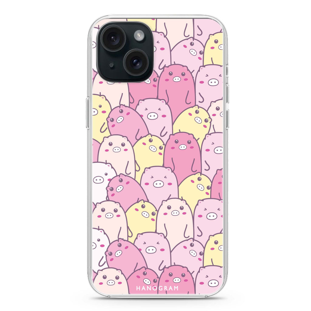 Piggy Pals iPhone 15 plus 水晶透明保護殼