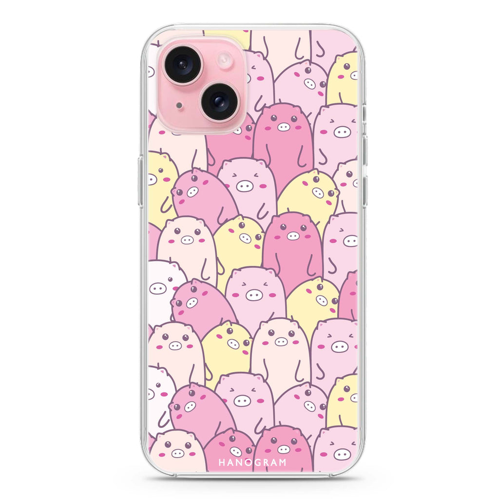 Piggy Pals iPhone 15 Plus Magsafe 兼容水晶透明保護殼