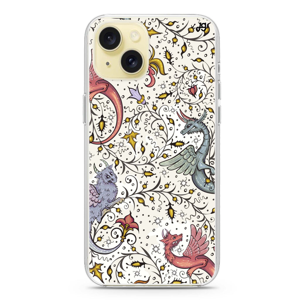 Dragon Delights iPhone 15 Magsafe 兼容水晶透明保護殼