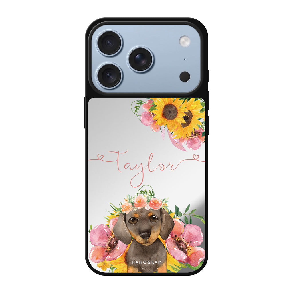 Sunflower Puppy 鏡面手機殼