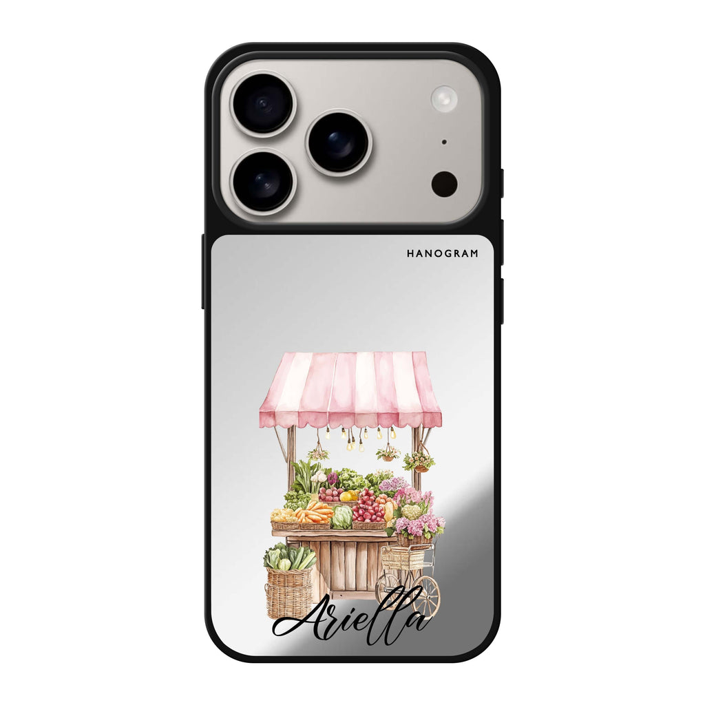 Blush Market 粉紅色旅行 iPhone 17 Pro Max 鏡面手機殼主圖