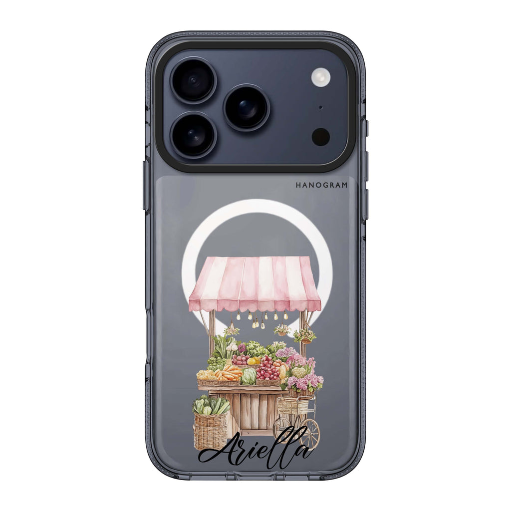 Blush Market iPhone 17 Pro Max MagSafe 水晶透明保護殼 旅行圖案設計 可自訂名字及字色 圖1
