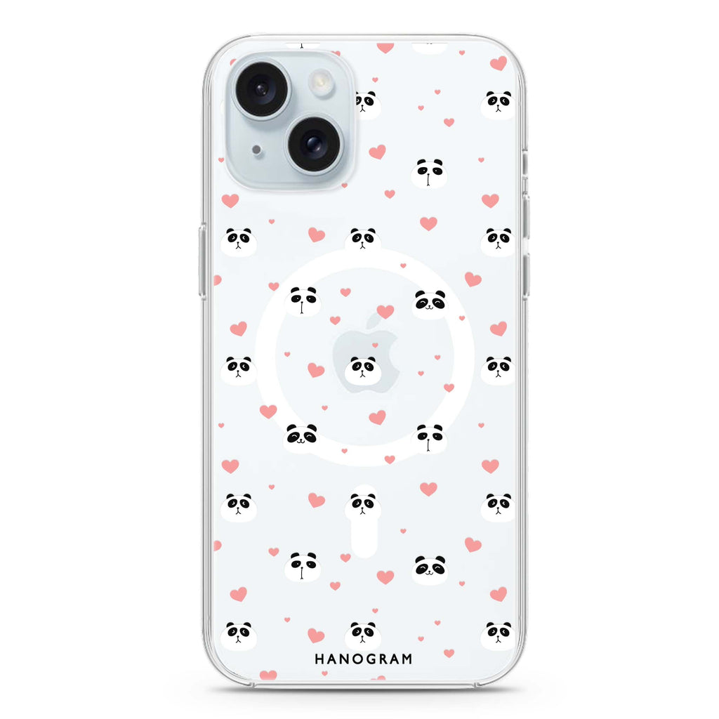 Panda Playtime iPhone 15 Magsafe 兼容水晶透明保護殼