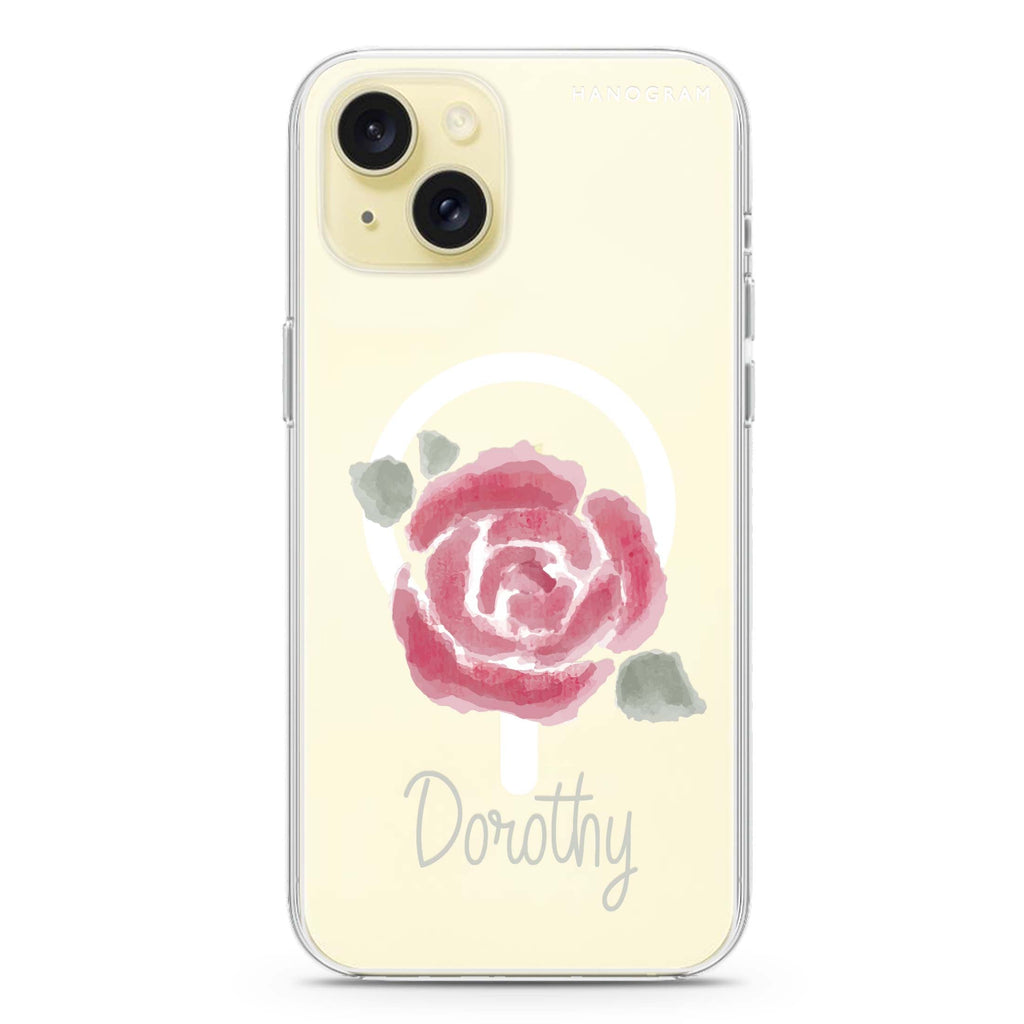 Kiss From A Rose iPhone 15 Magsafe 兼容水晶透明保護殼