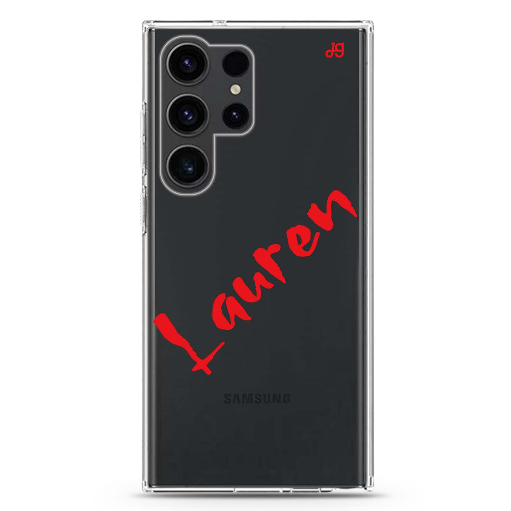 Spooky Custom Charm Samsung Galaxy Ultra 可加名字透明保護殼，適用 S26/S25/S24/S23 Ultra，圖1