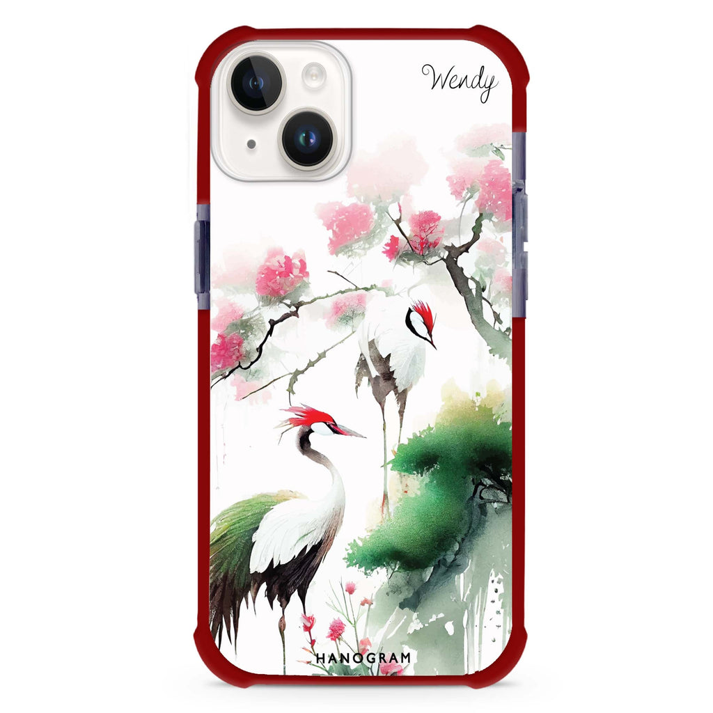 Pines & cranes iPhone 15 Plus Magsafe 兼容超強防摔保護殼