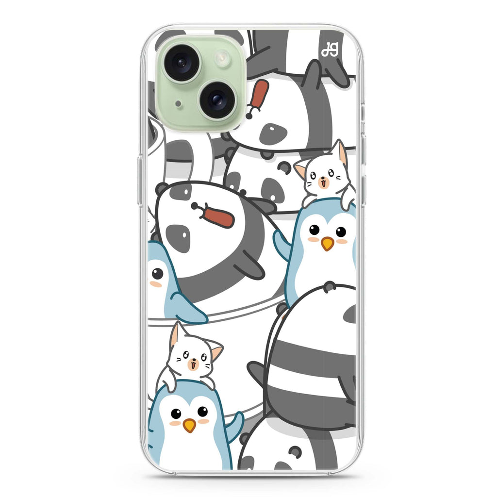 Penguin Playmates iPhone 15 Magsafe 兼容水晶透明保護殼