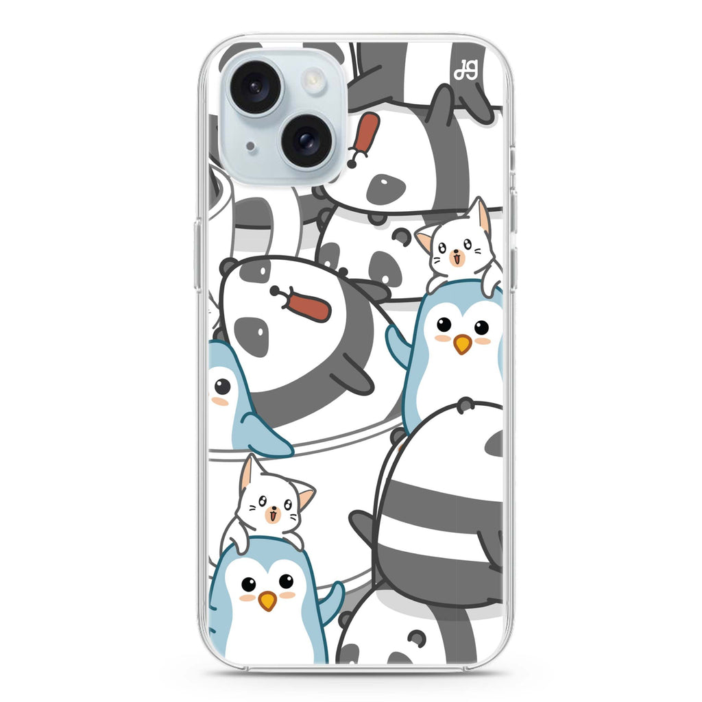 Penguin Playmates iPhone 15 水晶透明保護殼