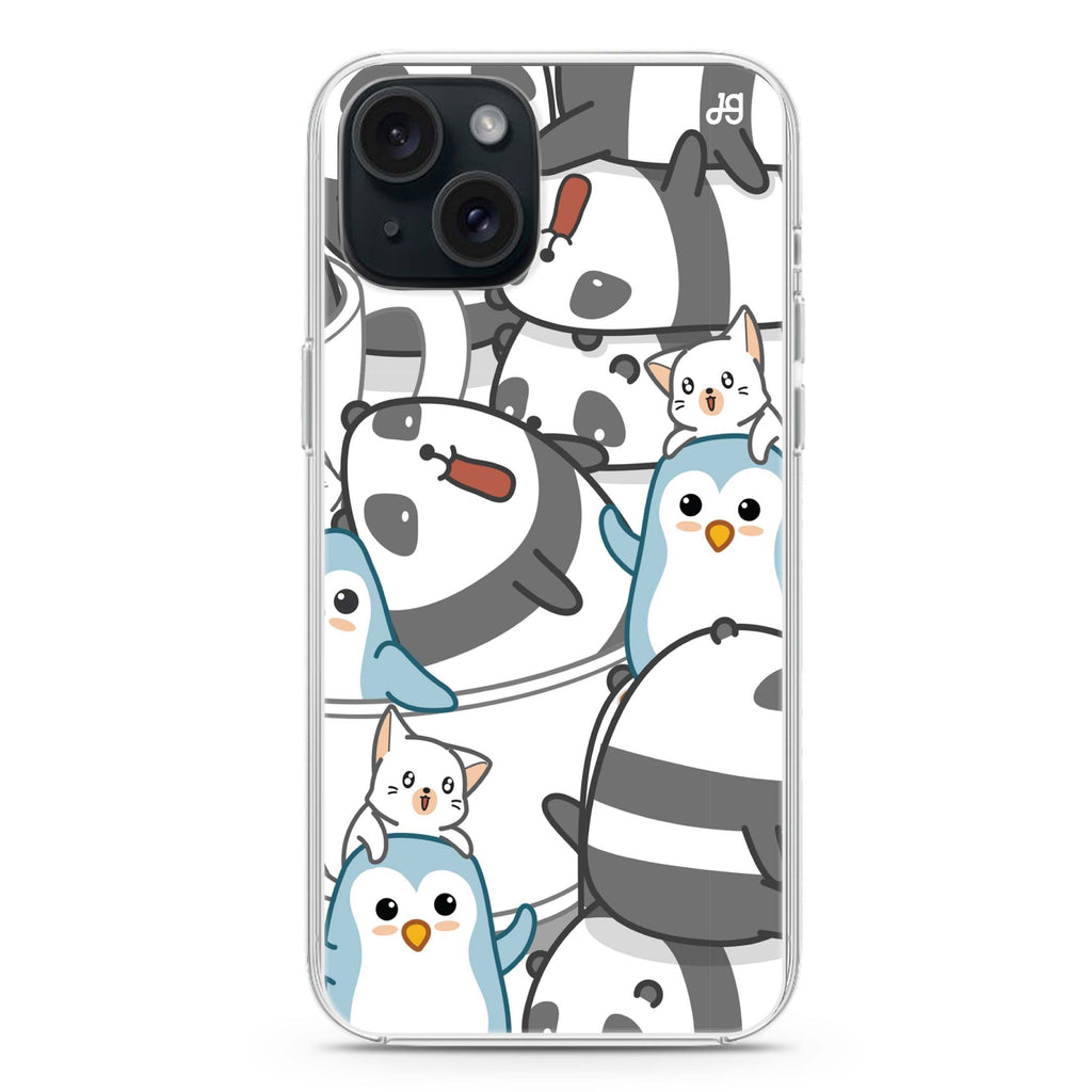 Penguin Playmates iPhone 15 plus 水晶透明保護殼