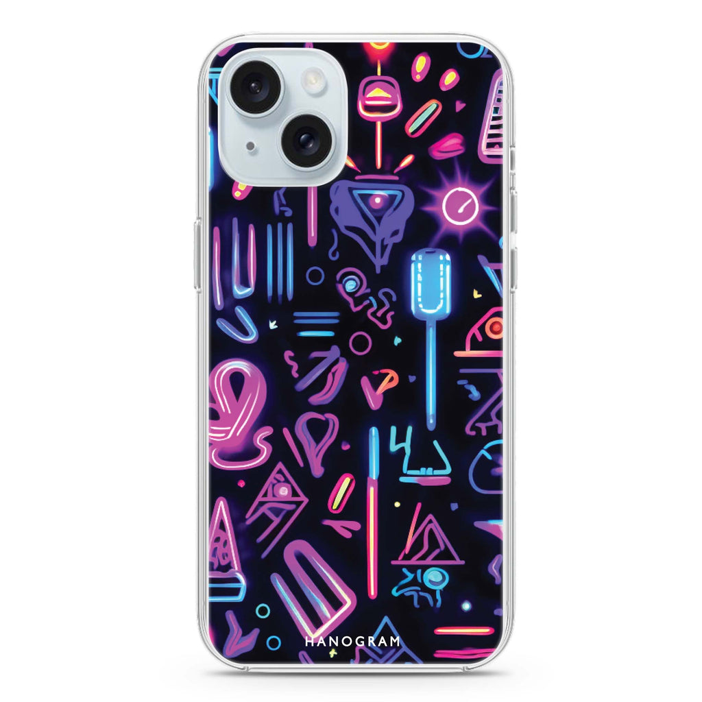 Neon Glow iPhone 15 水晶透明保護殼