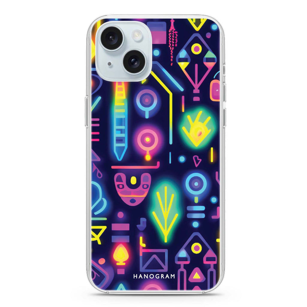 Neon Sparkle iPhone 15 水晶透明保護殼