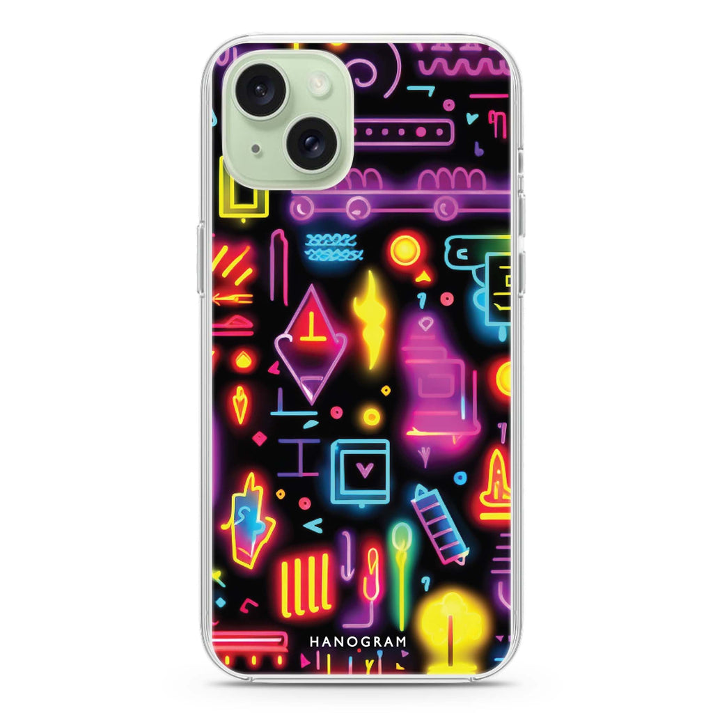Neon Dreams iPhone 15 Magsafe 兼容水晶透明保護殼