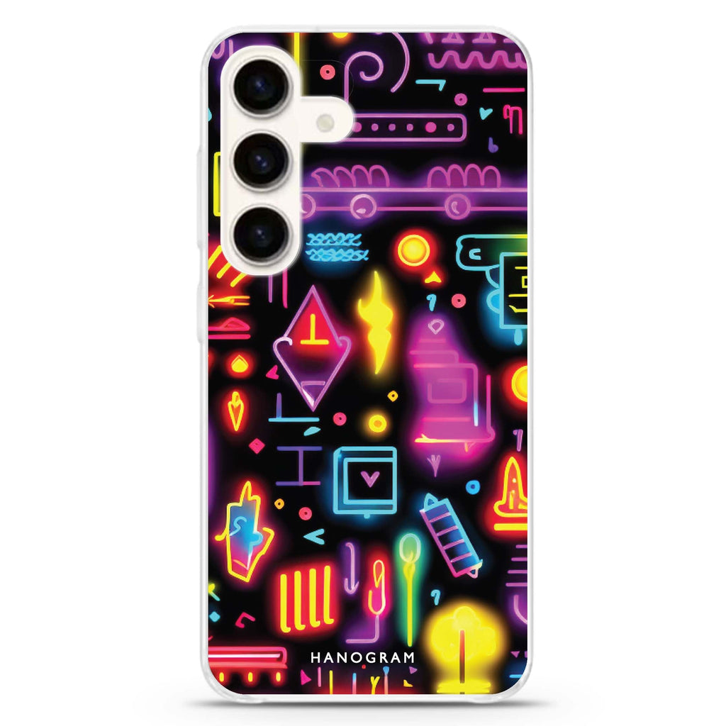 Neon Dreams Samsung Galaxy S26/S25/S24 水晶透明保護殼正面展示