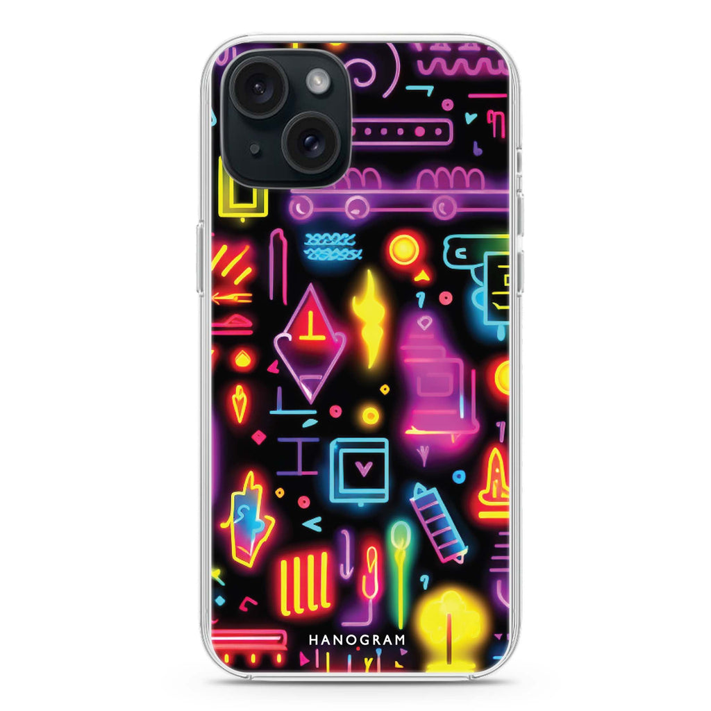 Neon Dreams iPhone 15 水晶透明保護殼