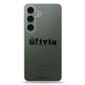 Pumpkin Glow Personal Samsung Galaxy S26/S25/S24 可加名字水晶透明保護殼正面展示