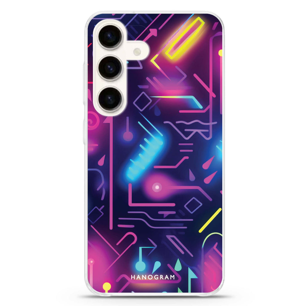 Vibrant Rays Samsung Galaxy S26/S25/S24 水晶透明保護殼正面展示