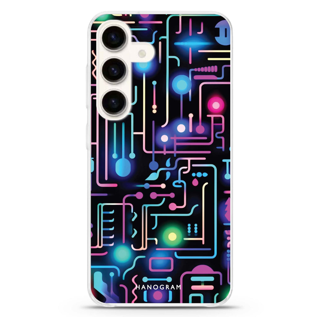 Glow Spectrum Samsung Galaxy S26/S25/S24 水晶透明保護殼正面展示