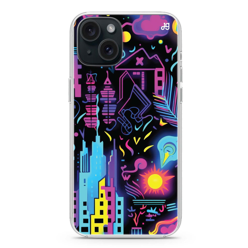Electric Elegance iPhone 15 plus 水晶透明保護殼