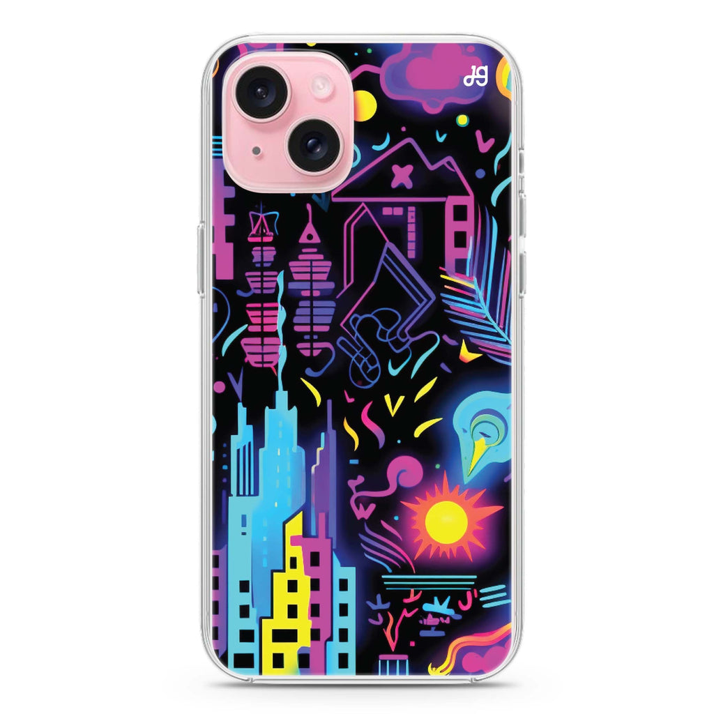 Electric Elegance iPhone 15 Plus Magsafe 兼容水晶透明保護殼