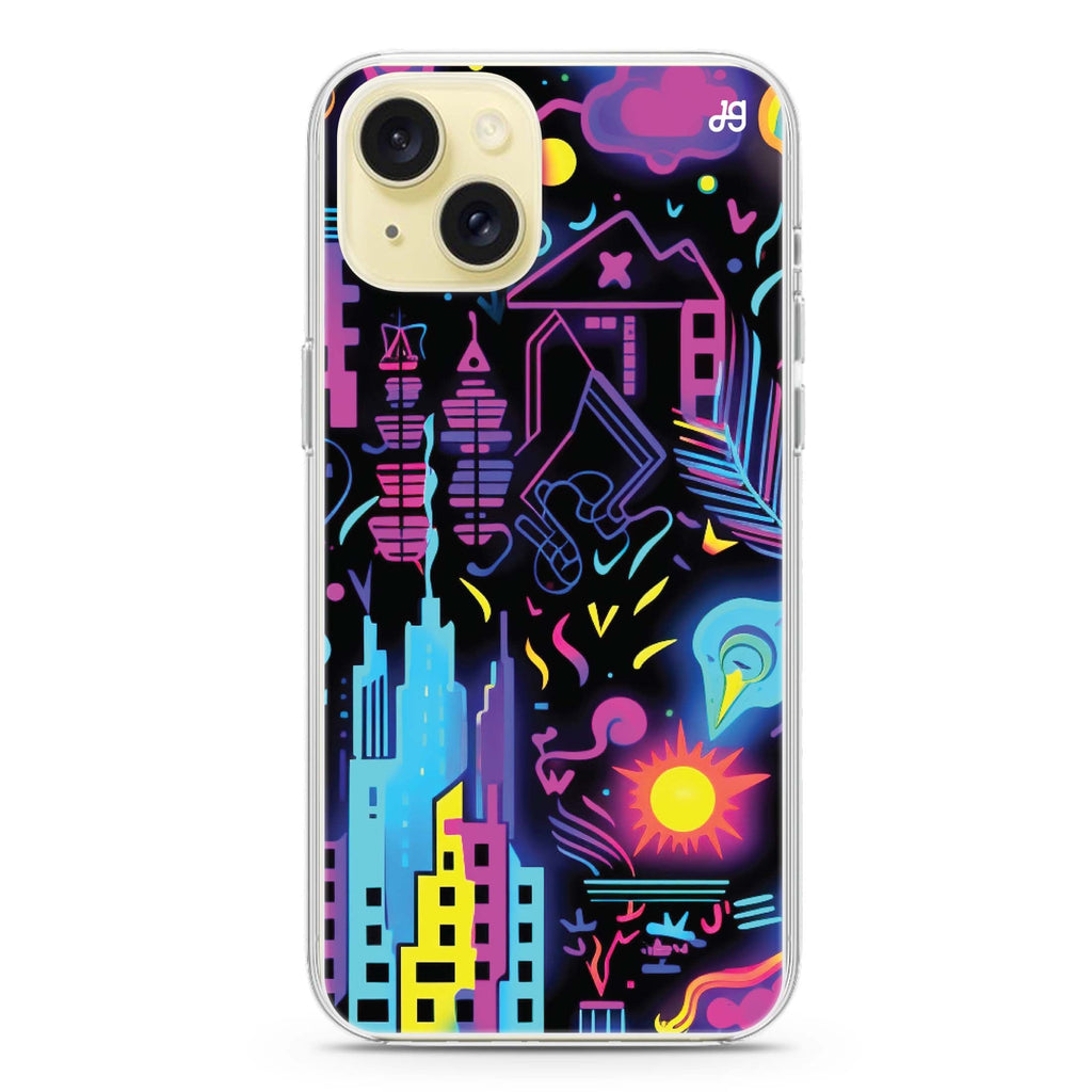 Electric Elegance iPhone 15 水晶透明保護殼