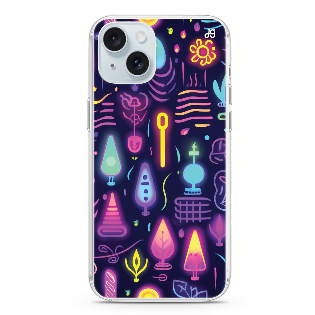 Sparkling Neon iPhone 15 水晶透明保護殼