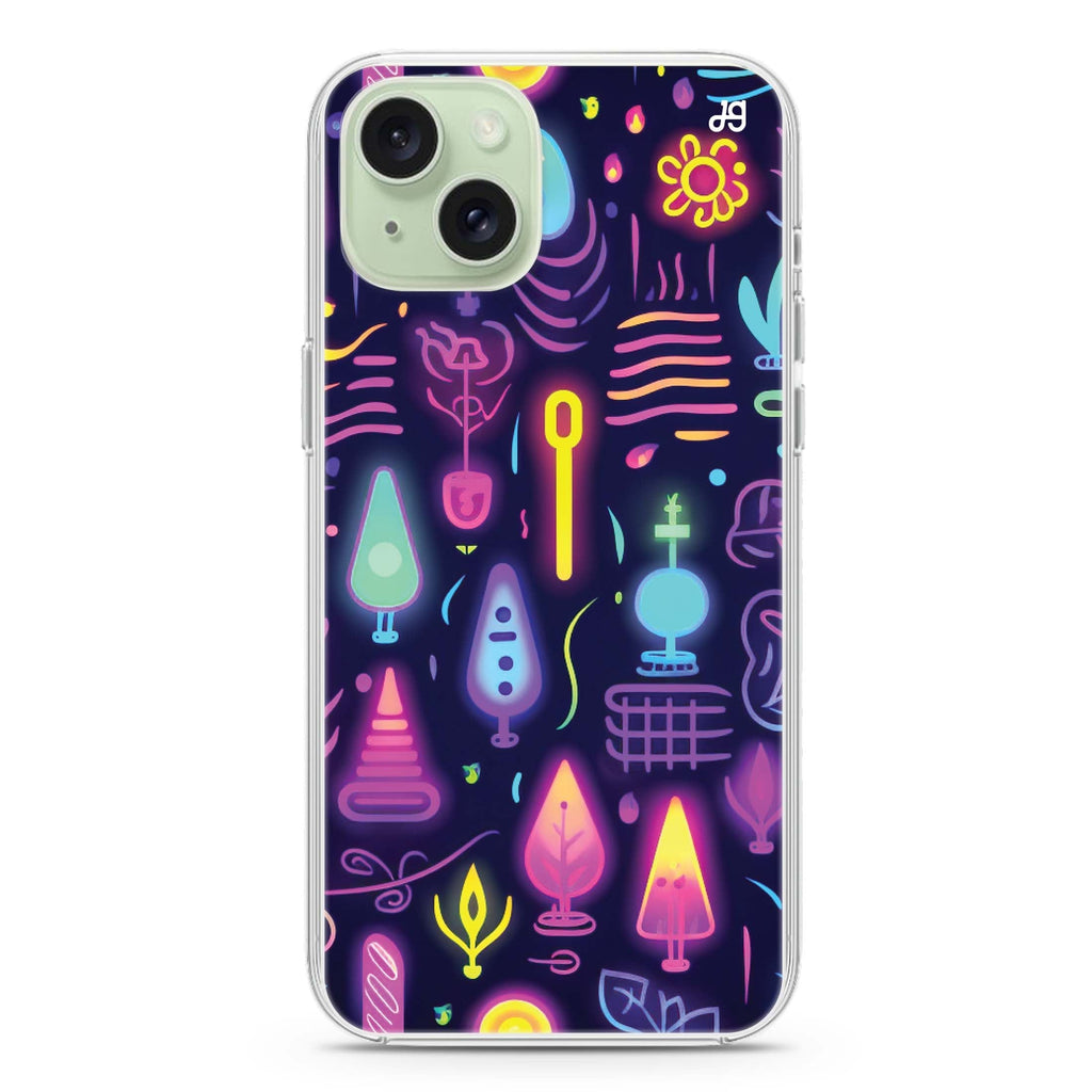 Sparkling Neon iPhone 15 plus 水晶透明保護殼