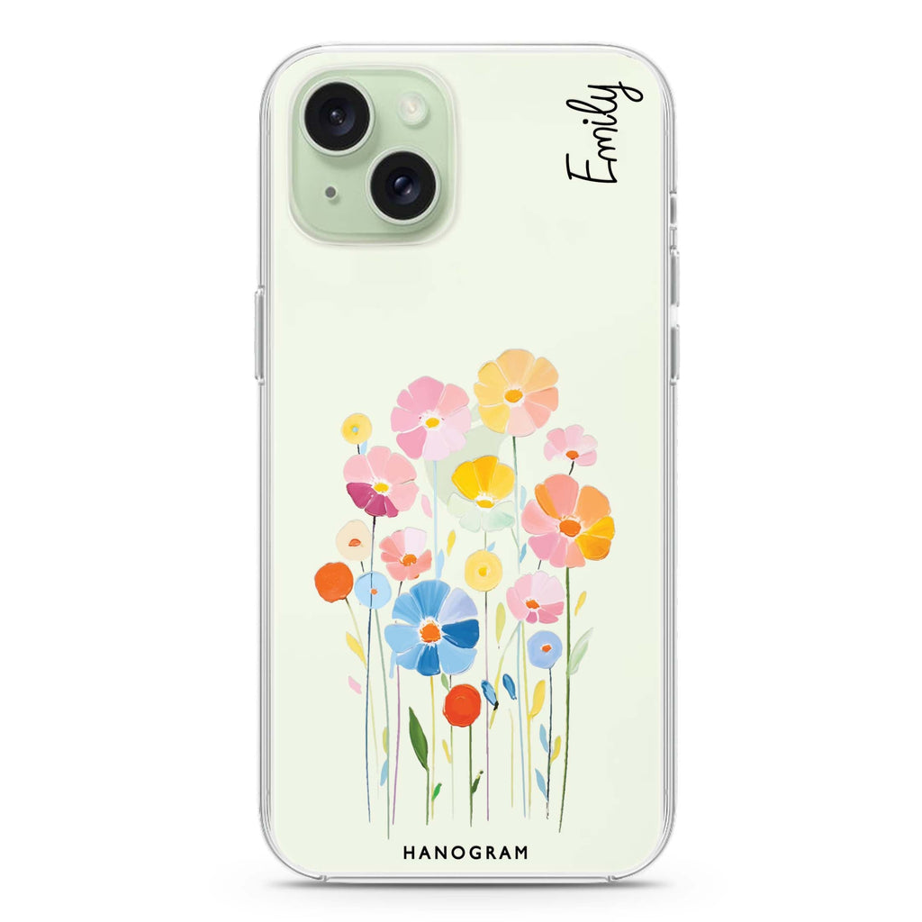 Floral Elegance iPhone 15 水晶透明保護殼