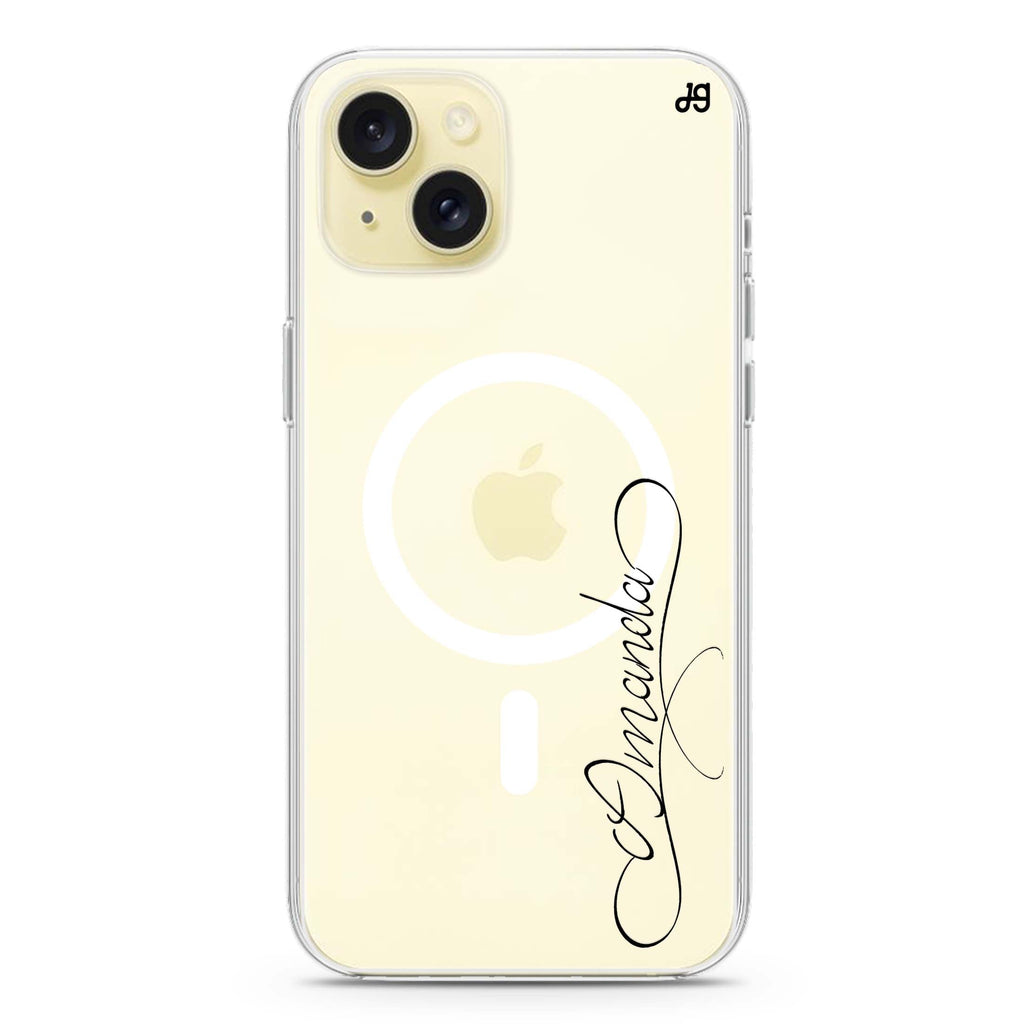 Cursive I iPhone 15 Plus Magsafe 兼容水晶透明保護殼