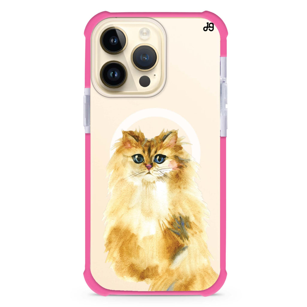 Watercolour Cat iPhone Magsafe 兼容超強防摔保護殼