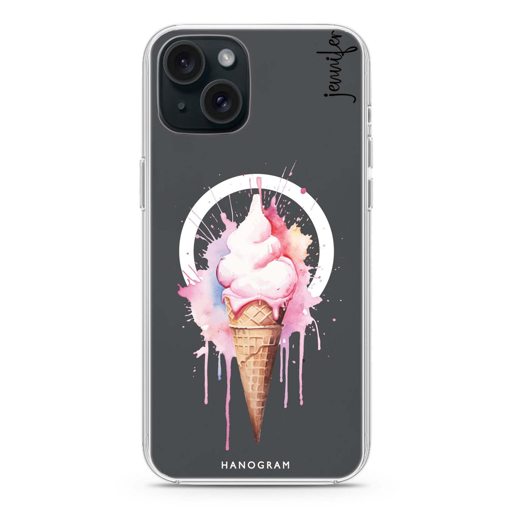 Sweet Swirls iPhone 15 Plus Magsafe 兼容水晶透明保護殼