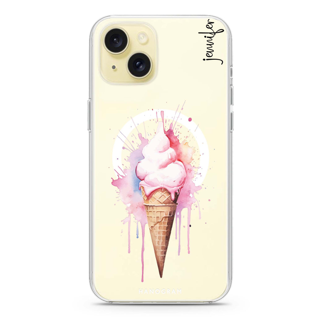 Sweet Swirls iPhone 15 Magsafe 兼容水晶透明保護殼