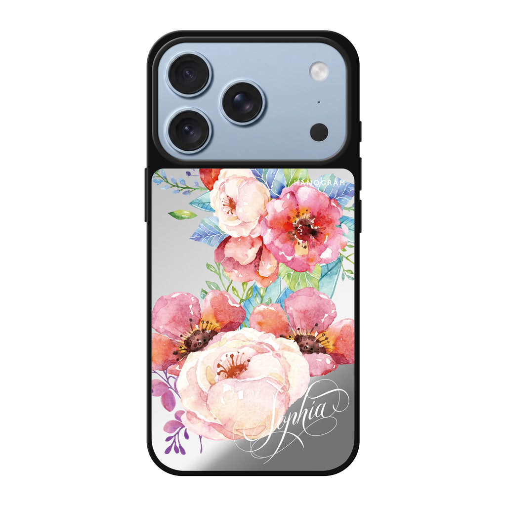 Awakening Watercolor Flowers 鏡面手機殼