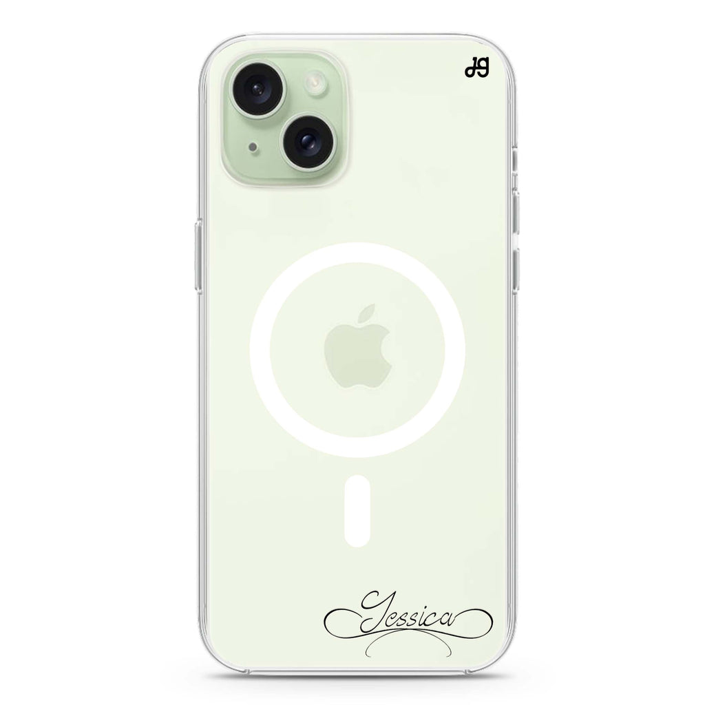 Cursive II iPhone 15 Magsafe 兼容水晶透明保護殼