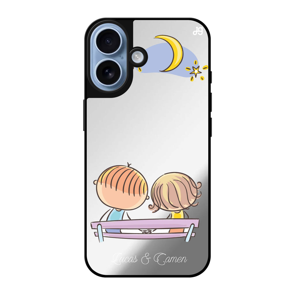 Reflective iPhone 16 Mirror Case –Stand By Me Design