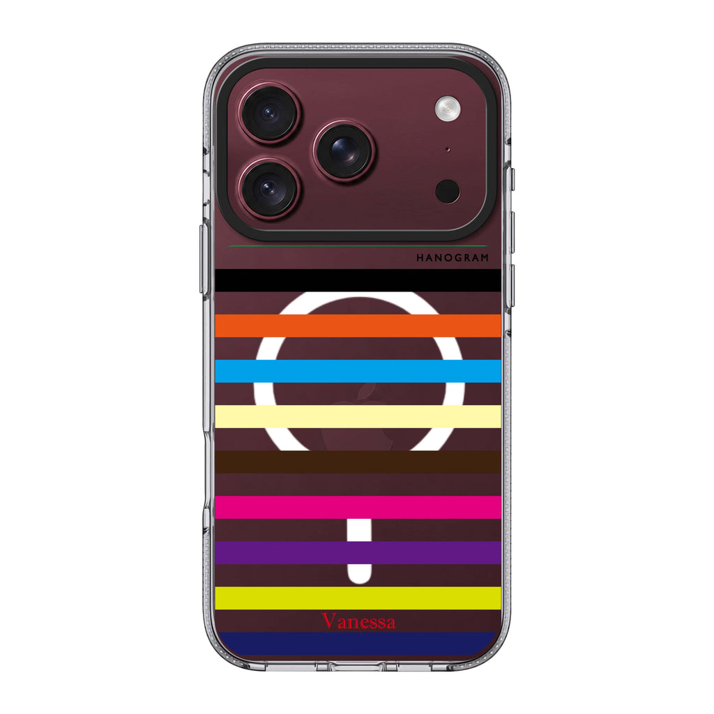 colorful stripe 水晶透明保護殼