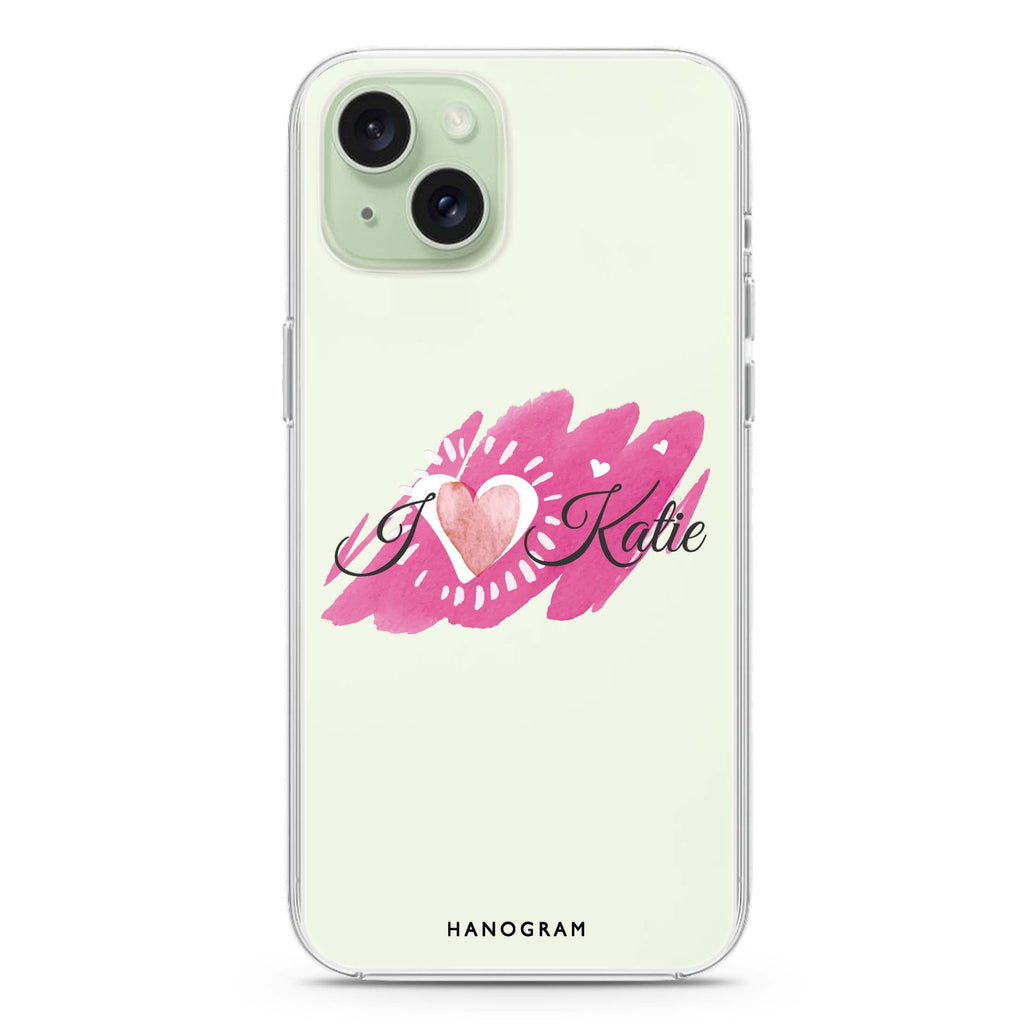 Loves message iPhone 15 水晶透明保護殼
