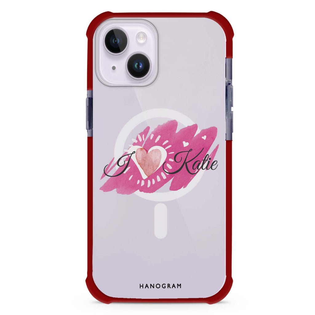 Loves message iPhone 15 Plus Magsafe 兼容超強防摔保護殼