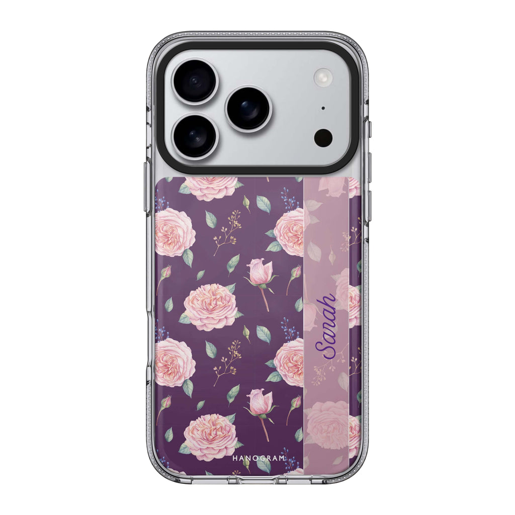 Naughty Purple iPhone 17 Pro Max MagSafe 水晶透明保護殼 插畫圖案設計 可自訂名字 圖1