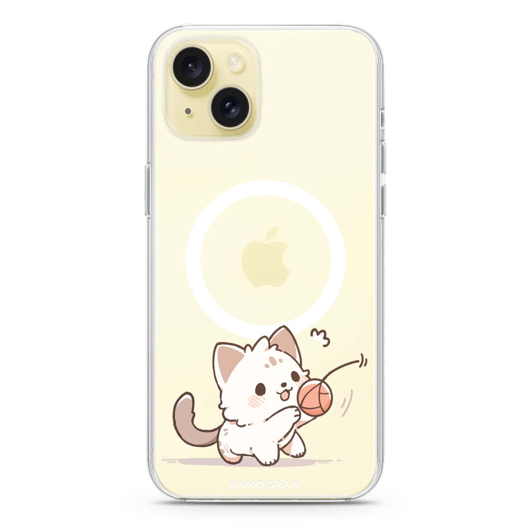 Kitty Chase iPhone 15 Plus Magsafe 兼容水晶透明保護殼