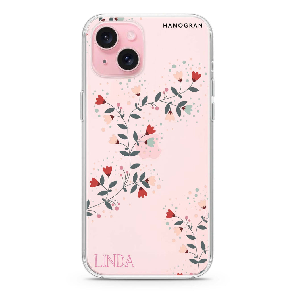 Floral Chain iPhone 15 plus 水晶透明保護殼