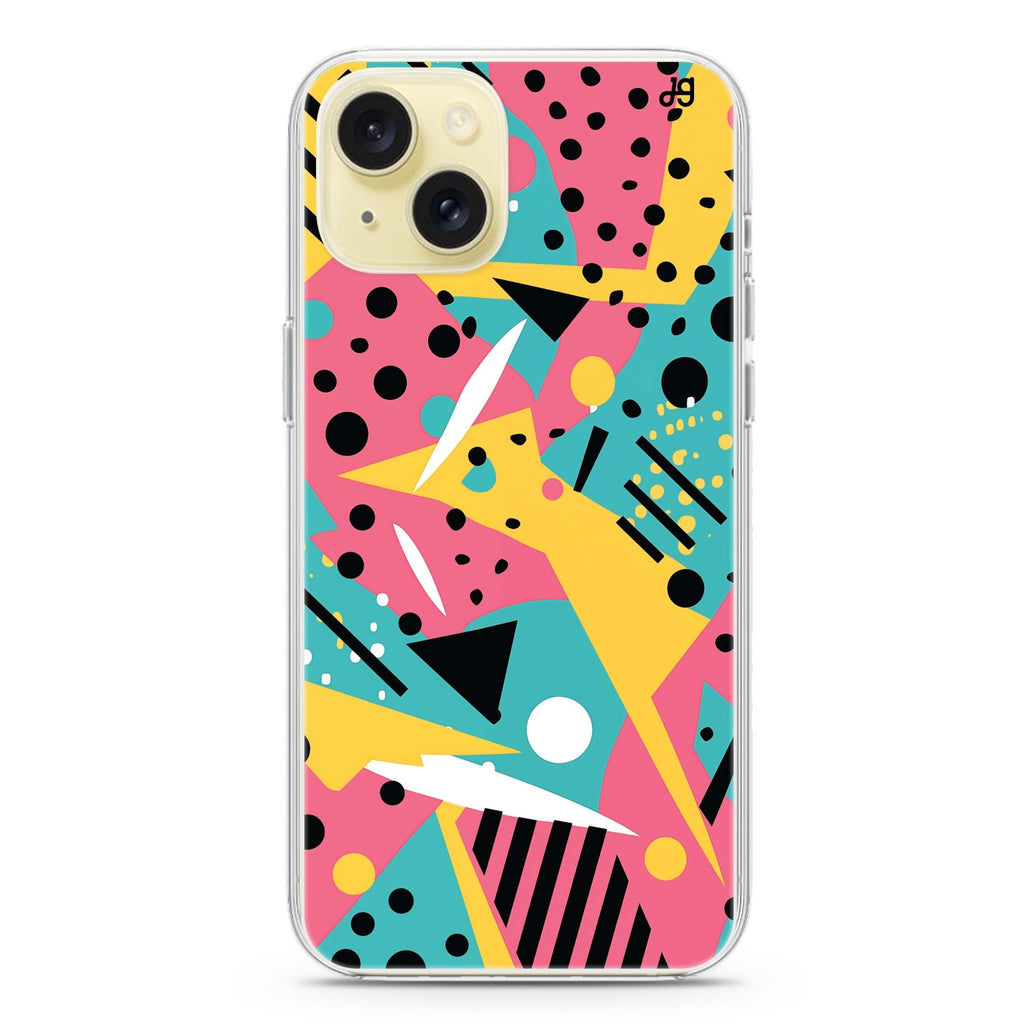 Pop Pastels iPhone 15 Magsafe 兼容水晶透明保護殼