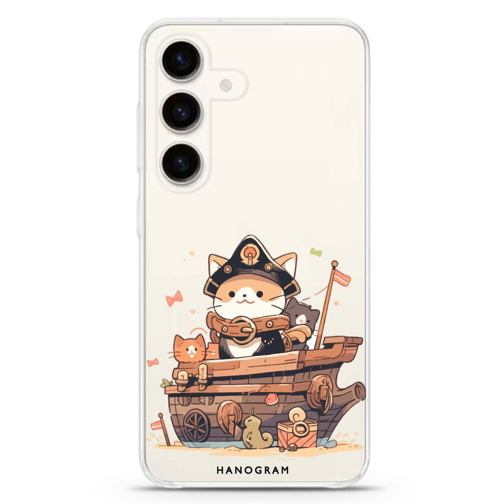 Buccaneer Kitty Samsung Galaxy S26/S25/S24 水晶透明保護殼正面展示