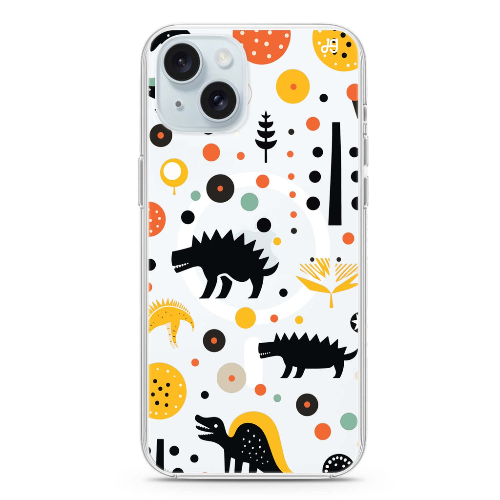 Cuddly Rex iPhone 15 Plus Magsafe 兼容水晶透明保護殼