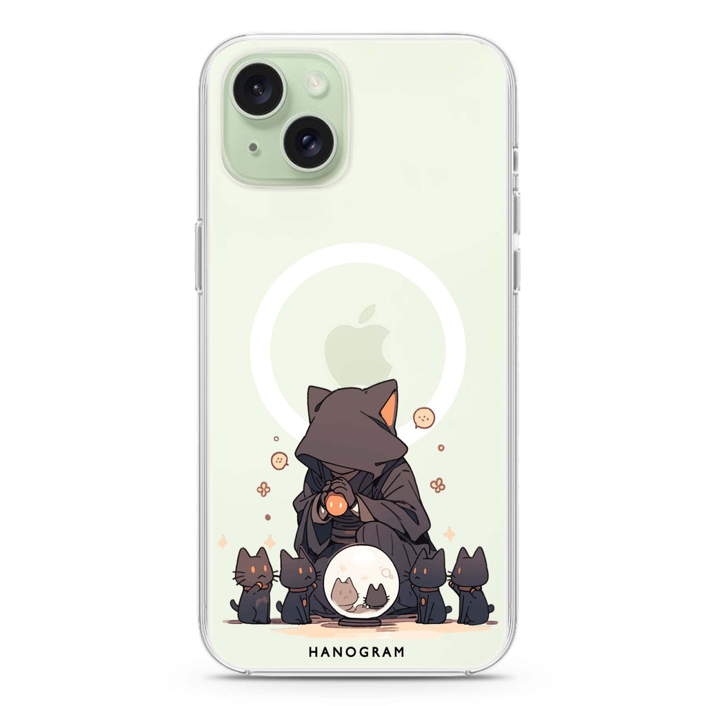 Seer Cat Charm iPhone 15 Magsafe 兼容水晶透明保護殼