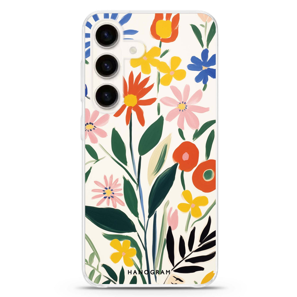 Floral Impressions Samsung Galaxy S26/S25/S24 水晶透明保護殼正面展示